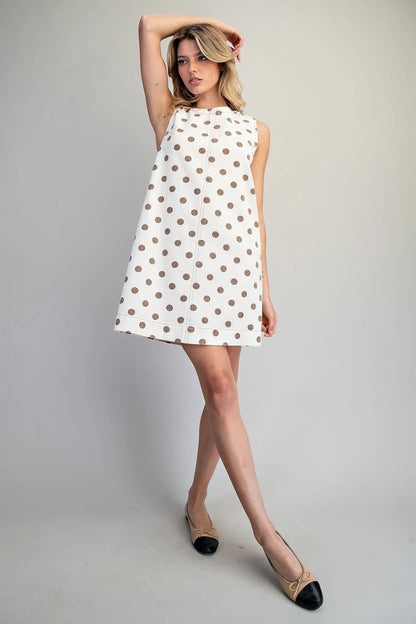 Mocha Dot Dress