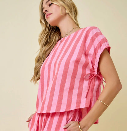 Berry Sweet Striped Top