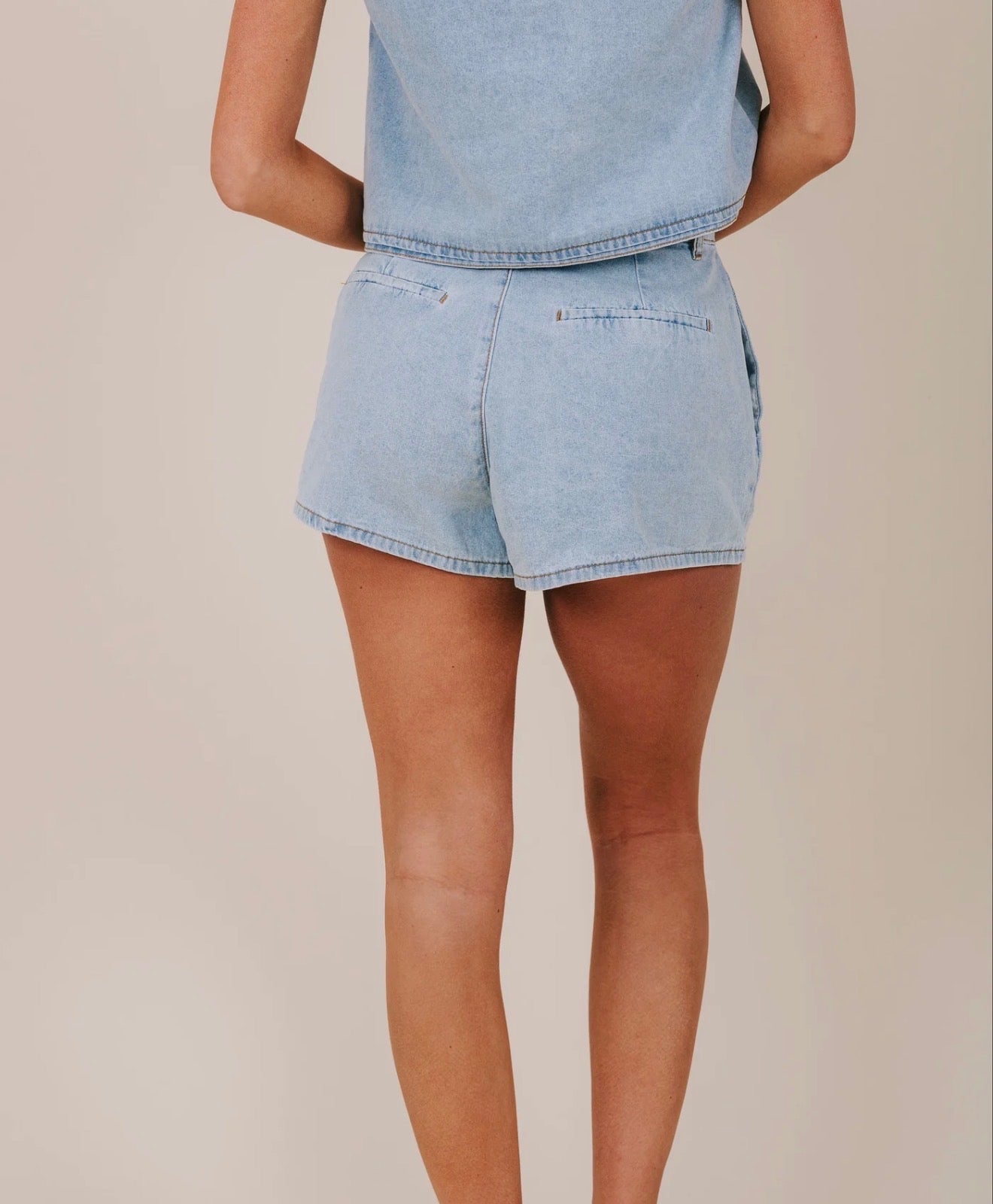 Red, White & Blue Jean Shorts