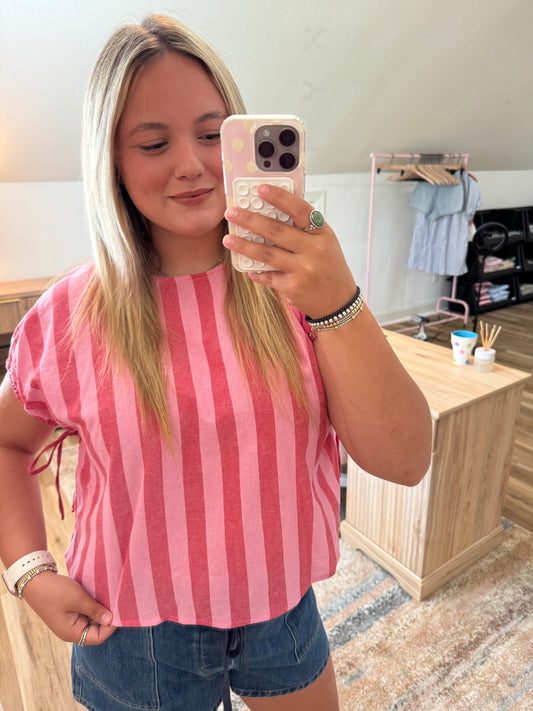 Berry Sweet Striped Top
