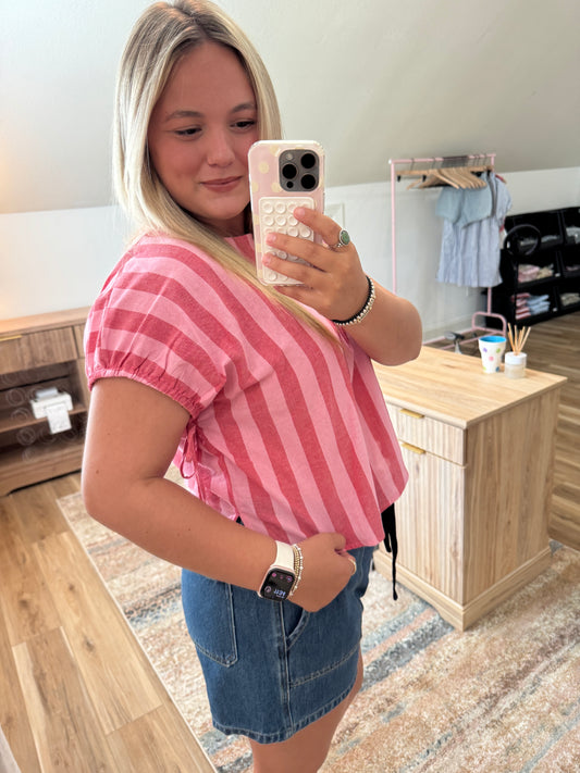 Berry Sweet Striped Top