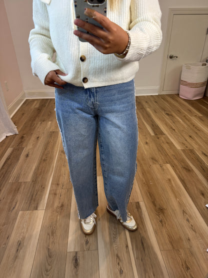 Sweet Lace Barrel Jeans