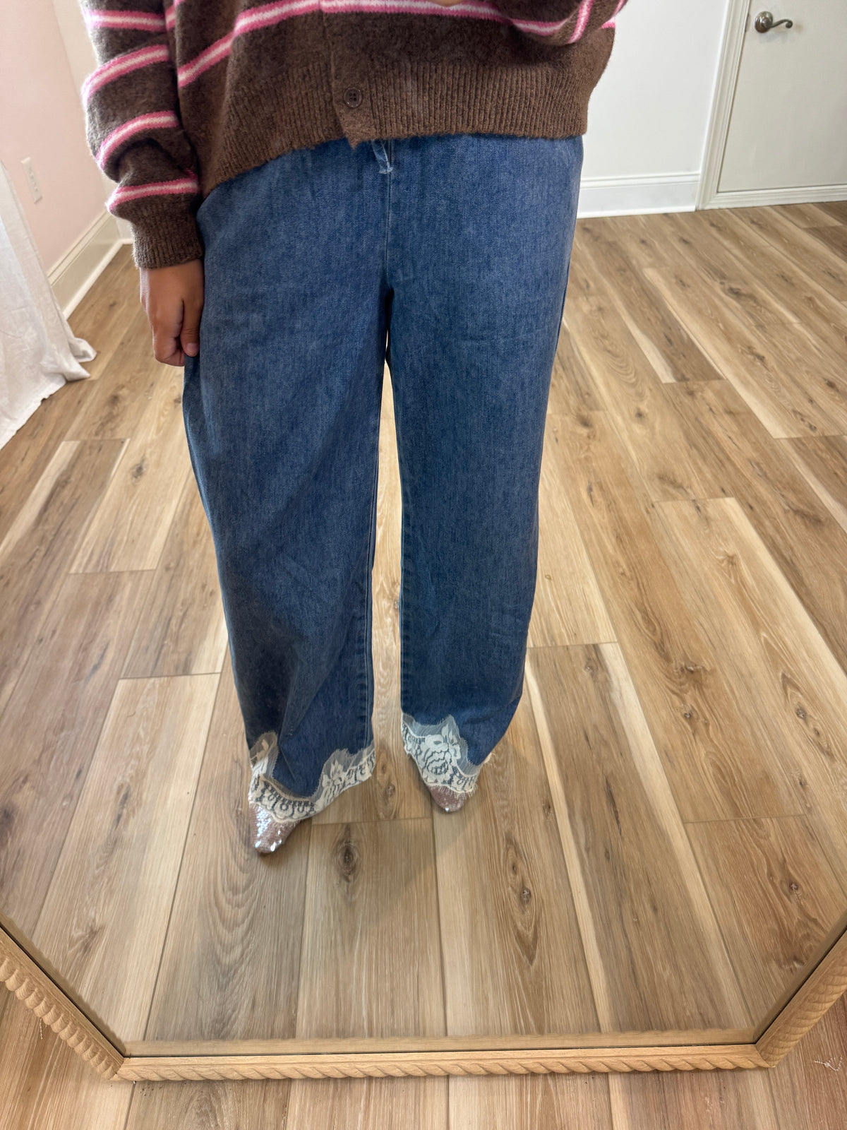 Lennon Lace Trim Jeans