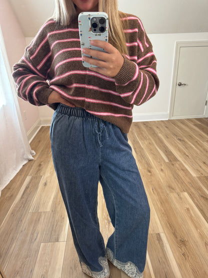 Lennon Lace Trim Jeans