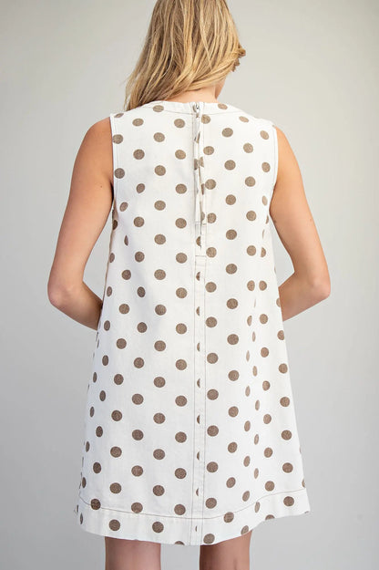 Mocha Dot Dress