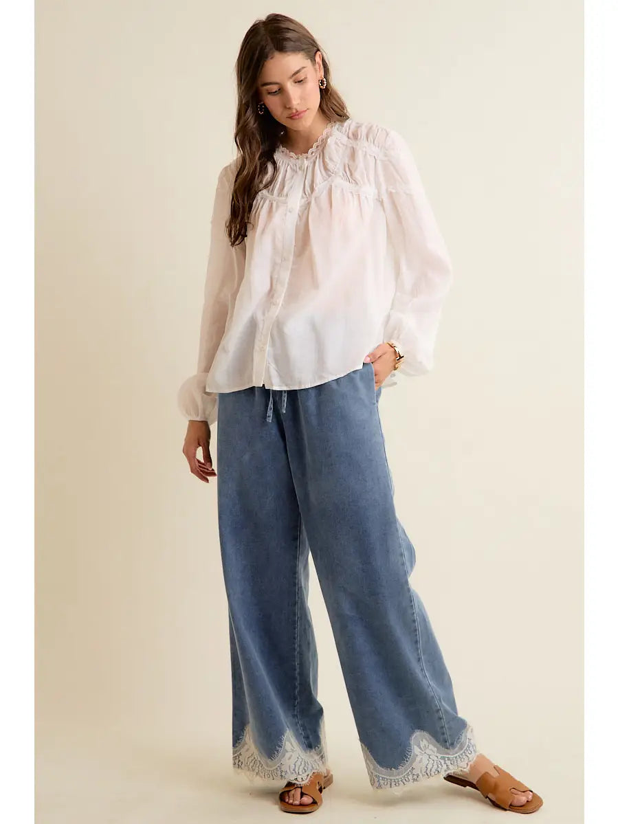 Lennon Lace Trim Jeans